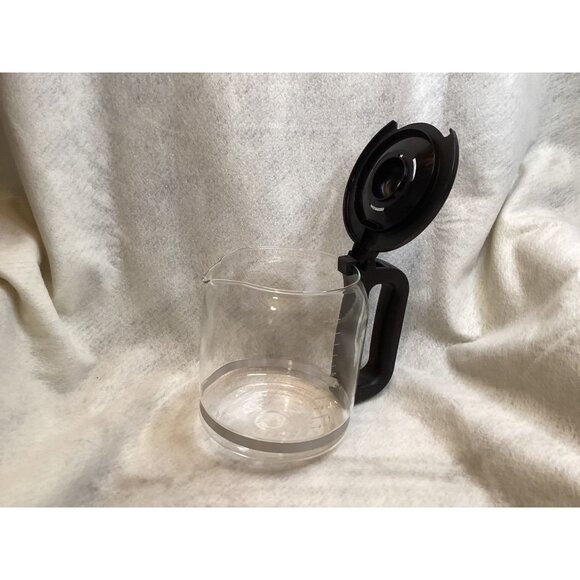 Replacement Glass Coffee Carafe 12-Cup With Black Handle & Lid For Drip Coffee M - Picture 3 of 3
